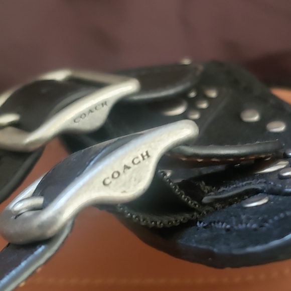 💫🎉 HP Coach: Odessa Wedge Rivets Sandals NWOT - Picture 5 of 8